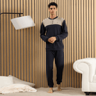 Pigiama Uomo invernale Punto Milano kissimo 15024 Blu Kissimo Biancaluna