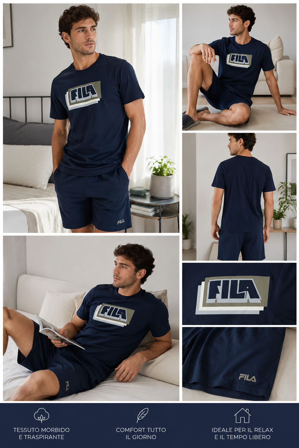 pigiama uomo estivo fila 