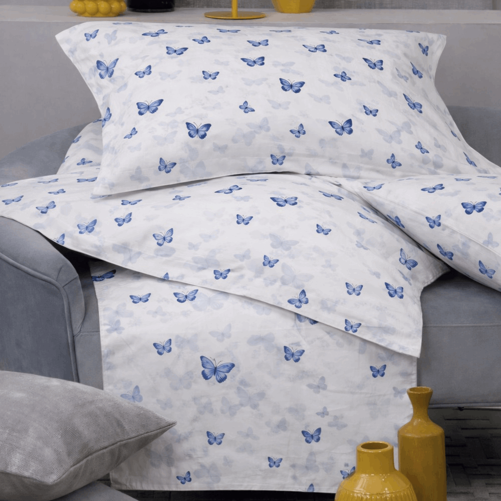 Completo lenzuola matrimoniale in Percalle di cotone 100% Rebecca Home
