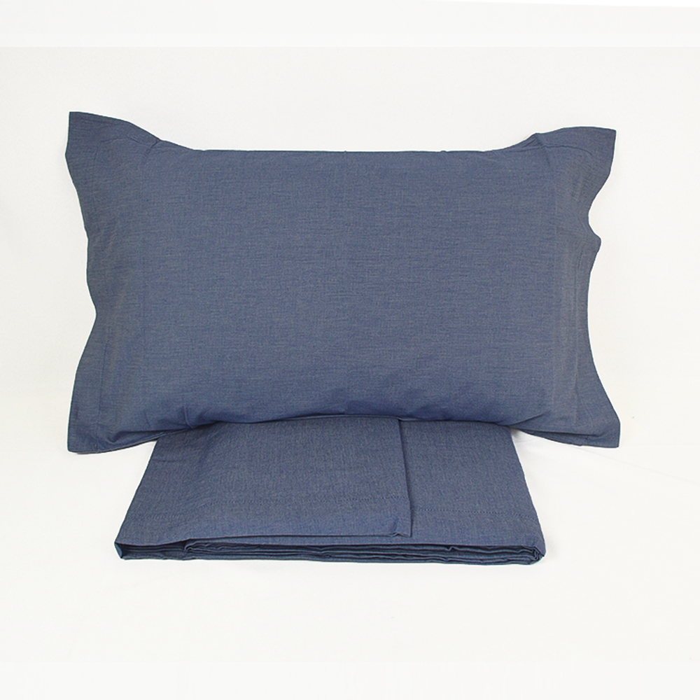 Lenzuola Matrimoniale in cotone Rebecca home art Denim Rebecca Home