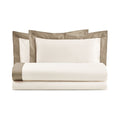 Rebecca home Lenzuola Matrimoniale art Sabrina con bordo in raso +colori Rebecca Home