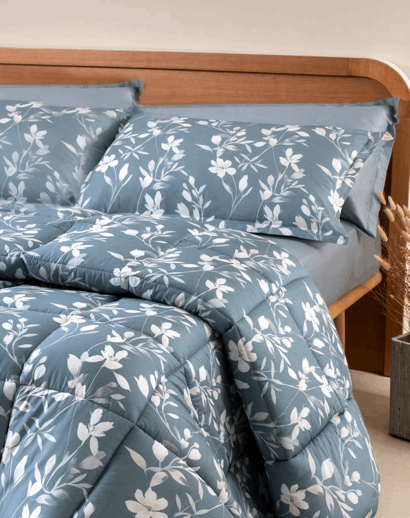Trapunta Matrimoniale Neith Glen 270x270 Cotone Stampato Neith