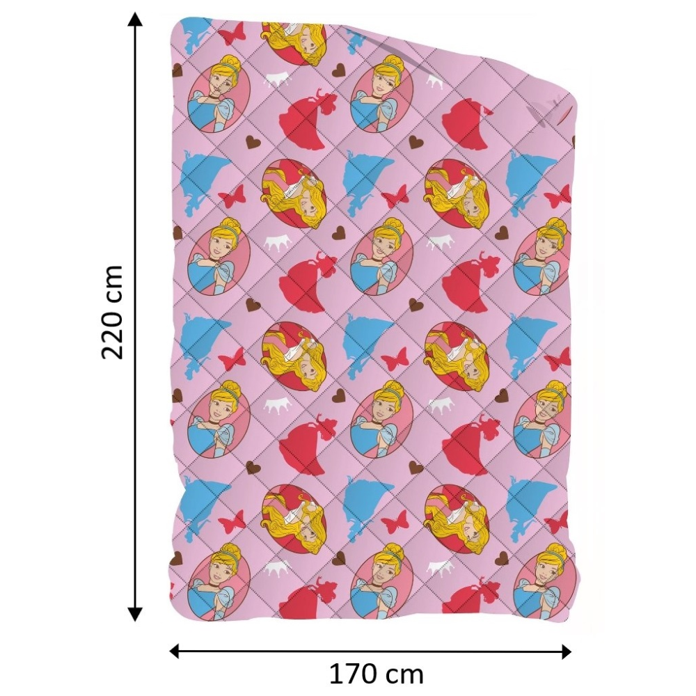 Trapuntino coperta Copriletto trapuntato Disney Princess Disney