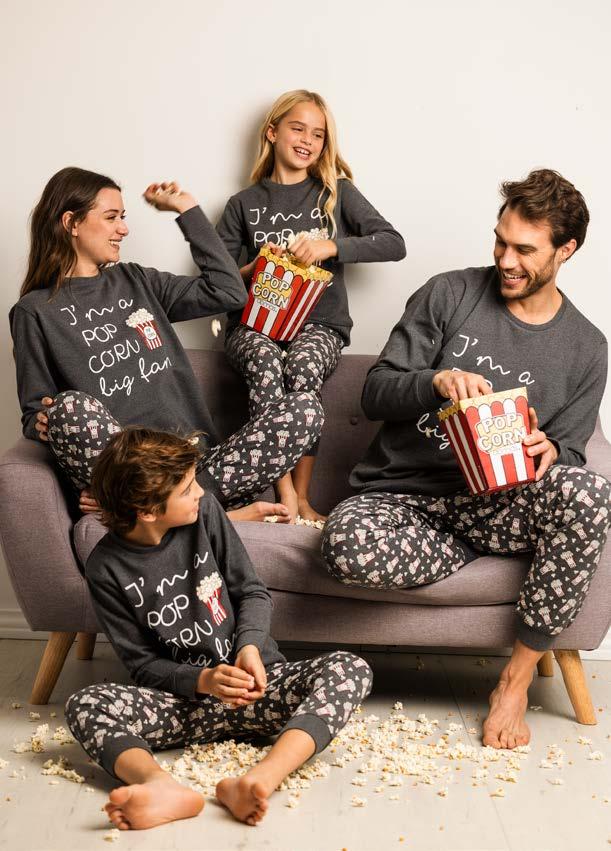 Pigiama Admas Family Uomo Donna Bimbo Bimba art Pop Corn 56223 56593