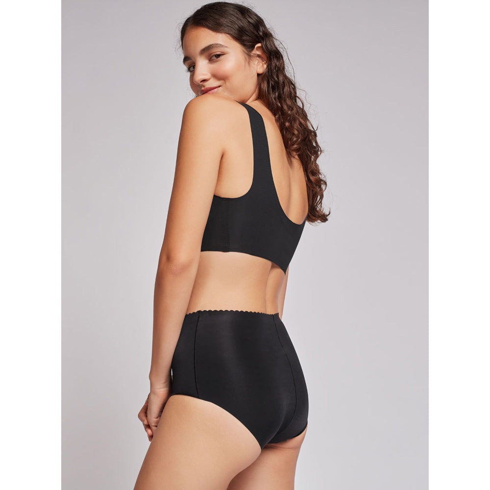 Gisela Slip Donna Vita Alta 1/0212 col Nero/ Nudo Gisela