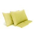 Bianco Perla - Completo Lenzuola Cotone e Lino StoneWashed No Stiro - Loira Bianco Perla