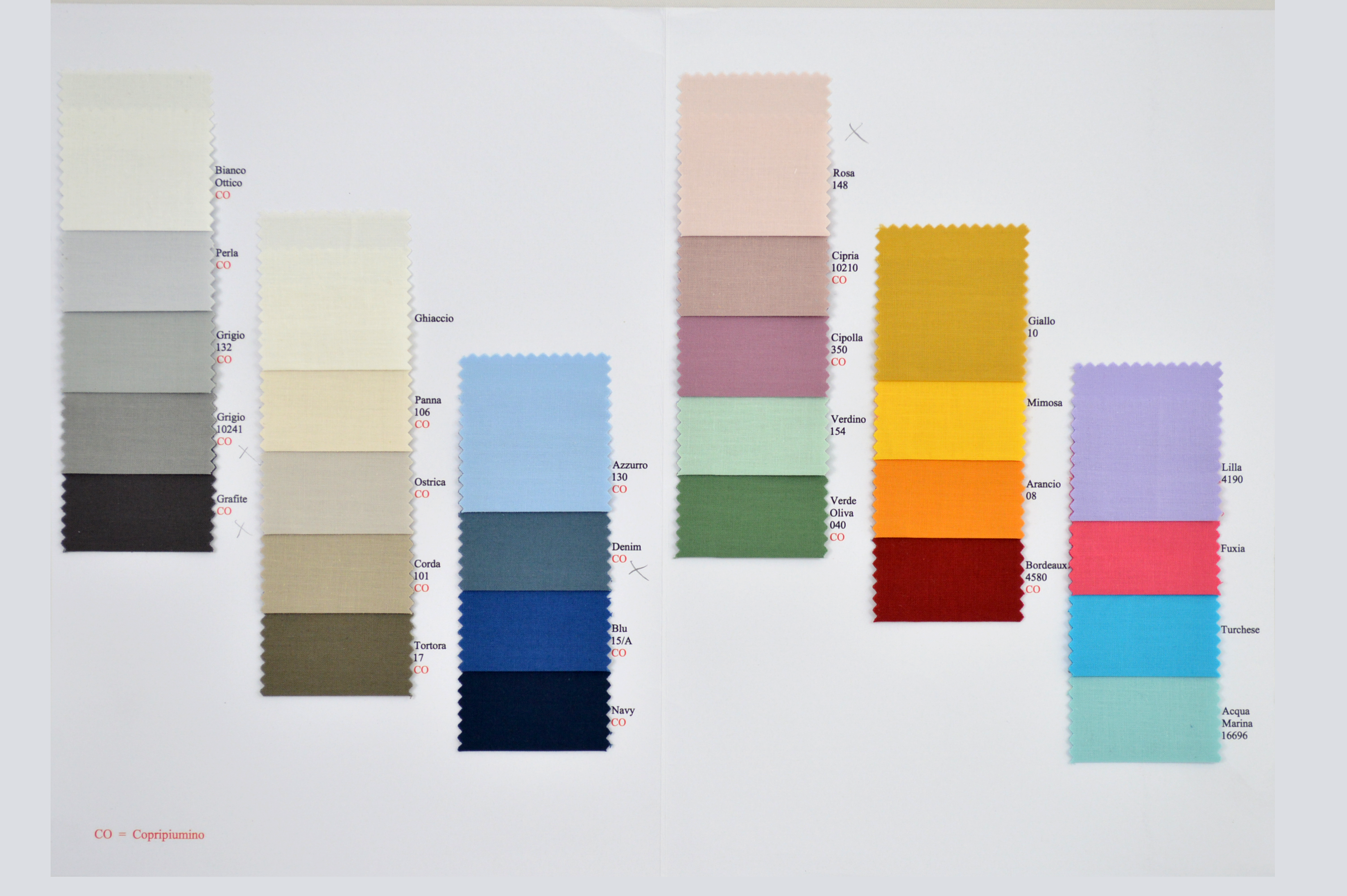 Cartella colori vasta scelta lenzuola sfuse cavalieri piazza pitti firenze , articolo Lara