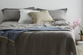 Bianco perla Completo Lenzuola in Lino Stone Wash Hamilton Bianco Perla
