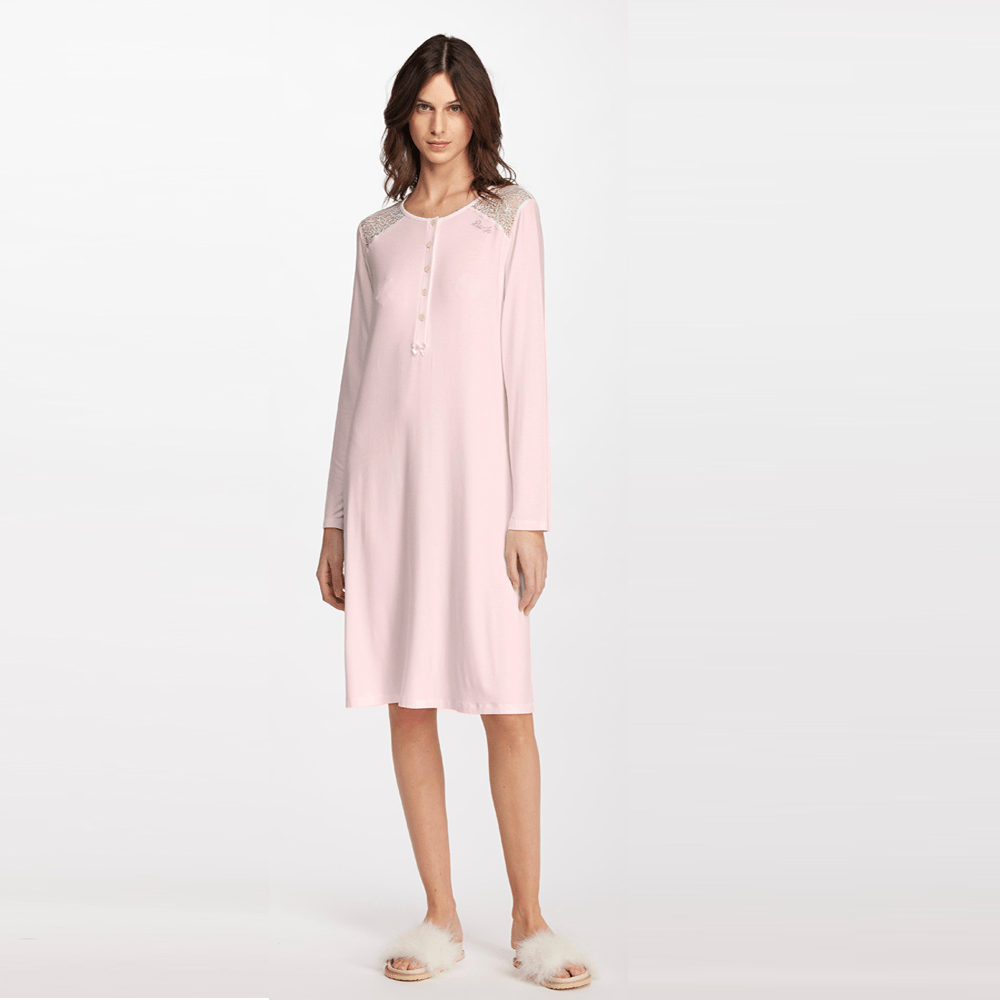 Liu jo Camicia da notte donna art. 0201 in viscosa rosa Liu Jo