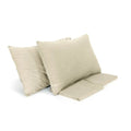 Bianco Perla - Completo Lenzuola Cotone e Lino StoneWashed No Stiro - Loira Bianco Perla
