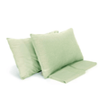 Bianco Perla - Completo Lenzuola Cotone e Lino StoneWashed No Stiro - Loira Bianco Perla