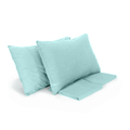 Bianco Perla - Completo Lenzuola Cotone e Lino StoneWashed No Stiro - Loira Bianco Perla