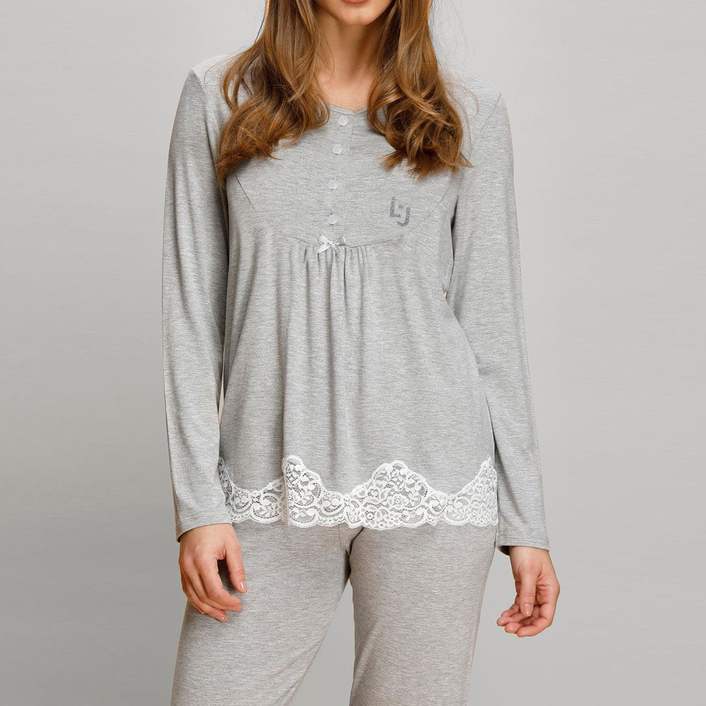 Pajamas Pigiama Donna Modal Liu Jo Women's Night Pajamas DL0180 In