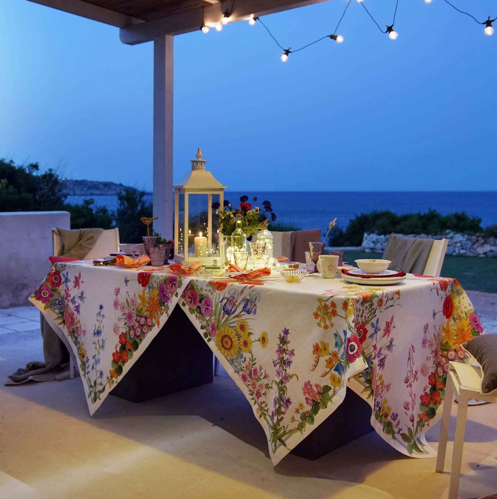 Tovaglia Floralia Tessitura Toscana