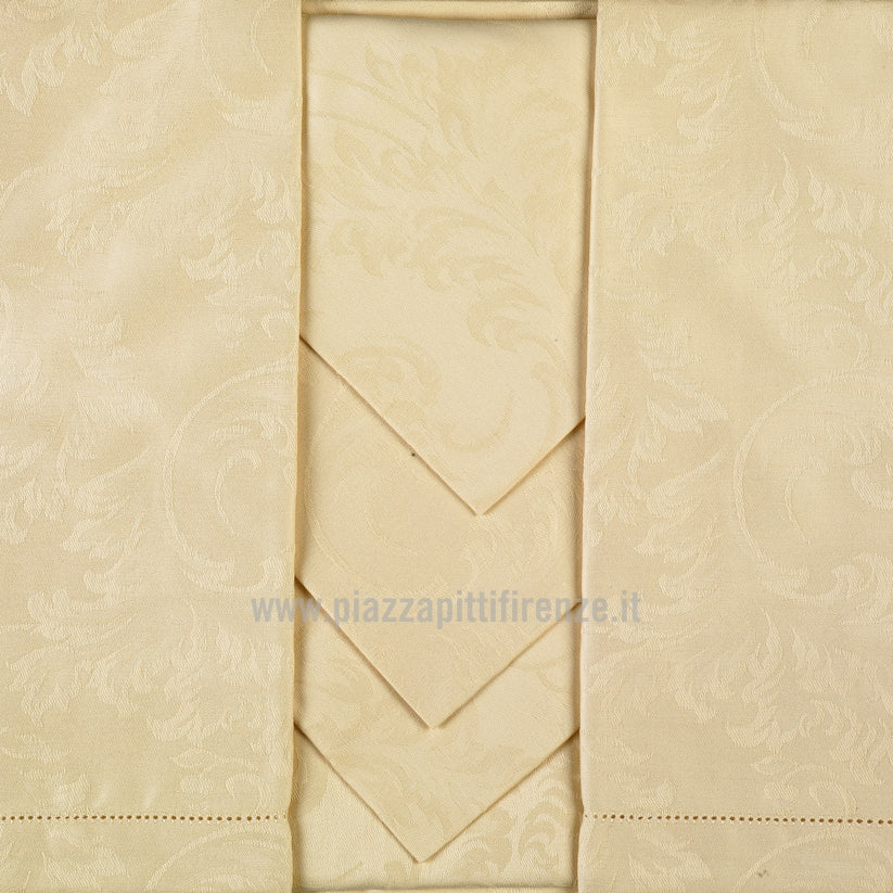 Pure Damask Cotton Table Service - Manuela - Cavalieri Piazza Pitti - 170 * 270 + colors