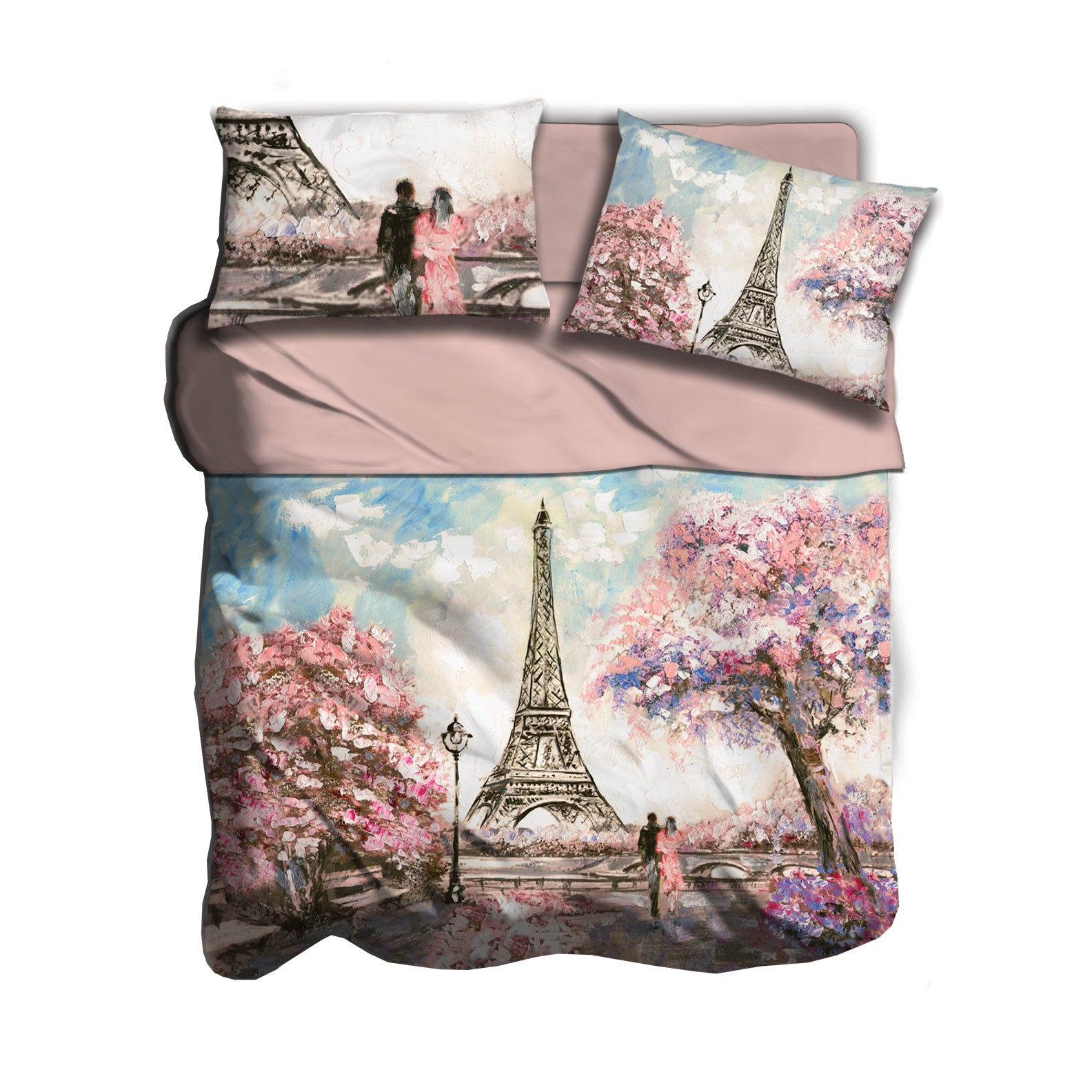 Lenzuola digitale I love sleeping Pink Paris