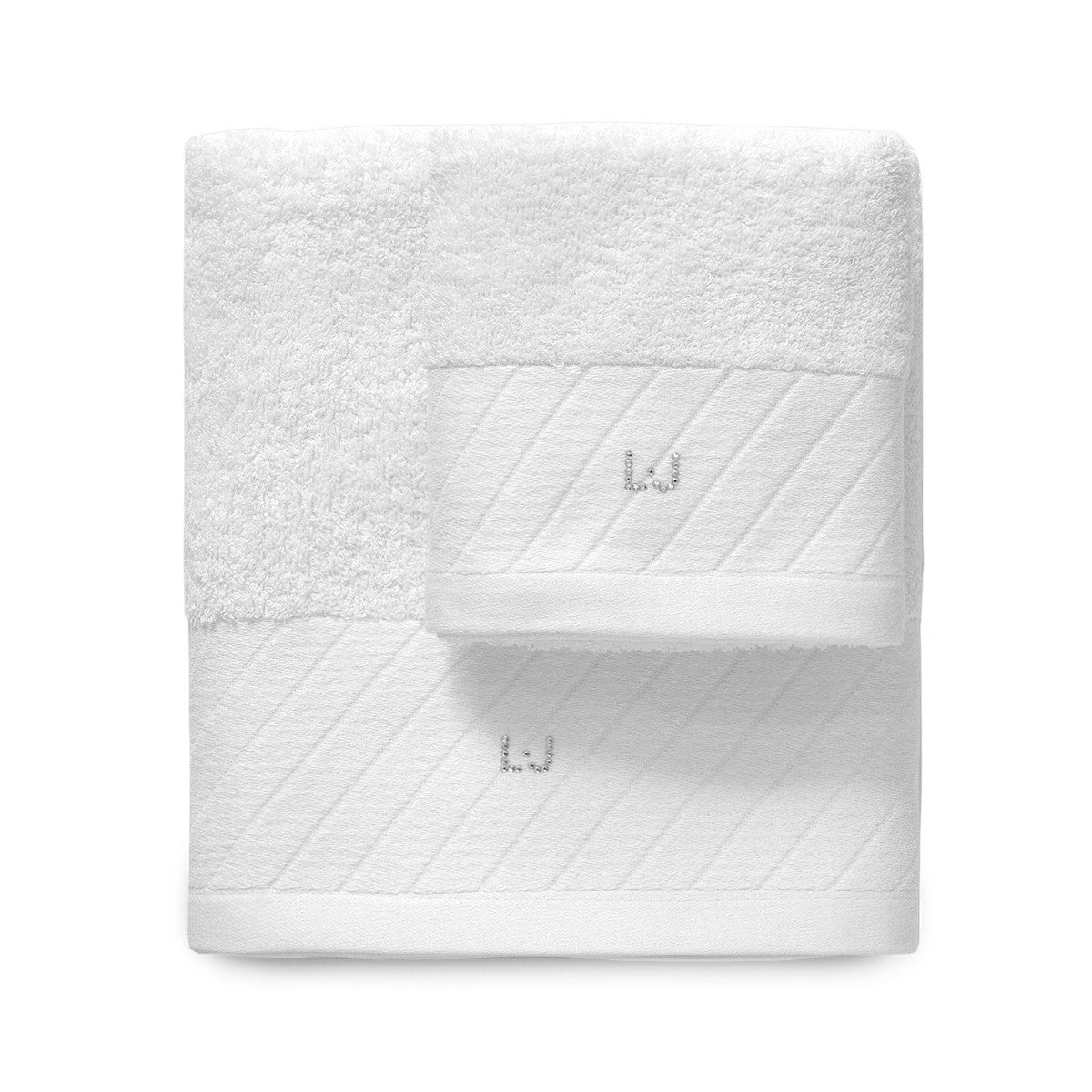 Set asciugamani viso e ospite in spugna LIU JO art DIAGONALE Liu Jo